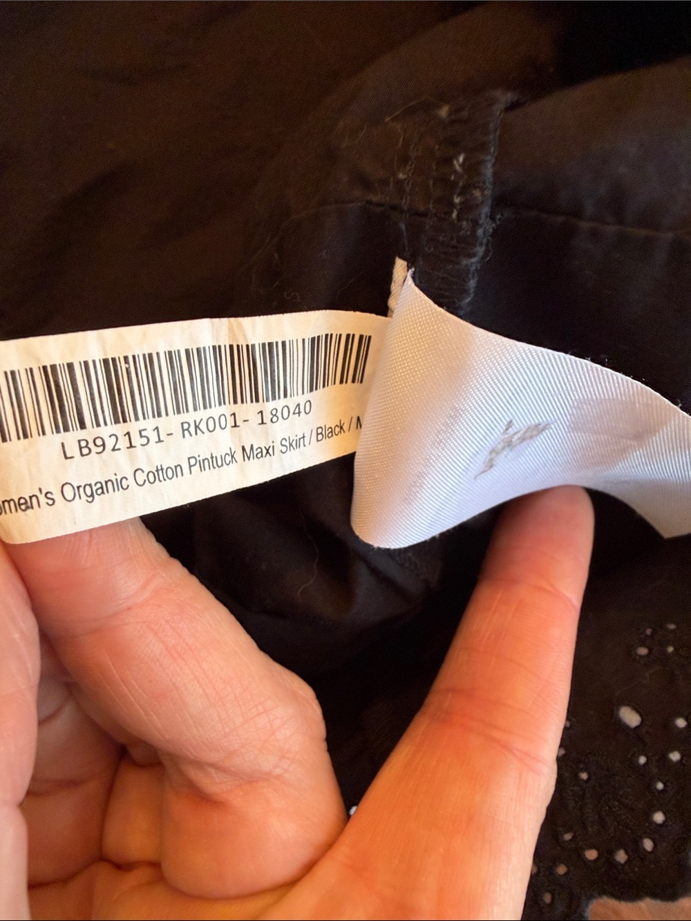 Quince Black Tiered Midi Skirt with Lace Trim - Picture 10 of 11